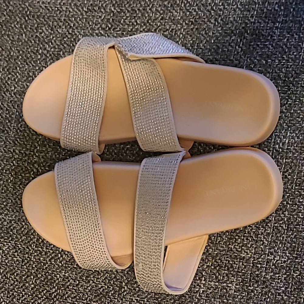 Lane Bryant 2 strap Sparkle Sandals size 8